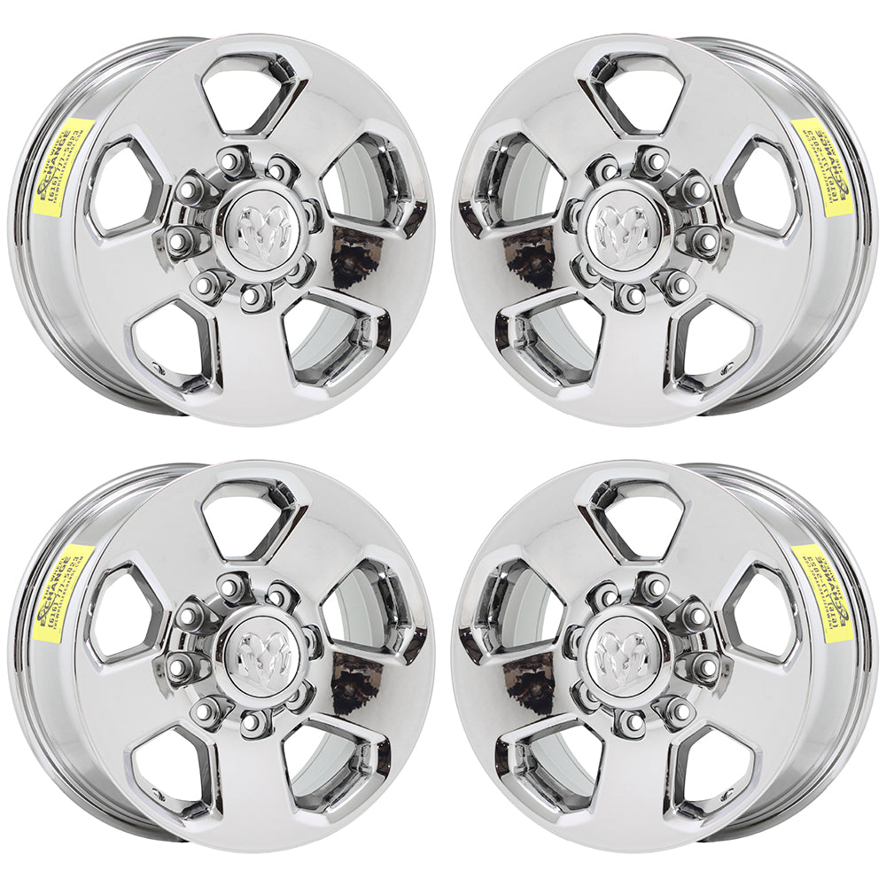 17" Dodge Ram 2500-3500 Truck Bright Chrome wheels rims Factory OEM set 2498